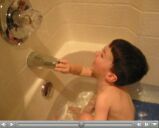 Click here to see what Ethan thinks is hilarious in the bathtub